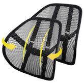 kingphenix front view lumbar support showing ergonomic shape and posture benefit