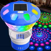 KingSom flotador frontal con luces RGB mostrando ambiente nocturno