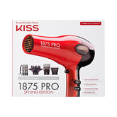 KISS secador frontal rojo mostrando diseño ergonómico y potencia