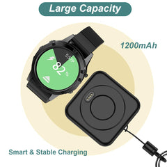 Kissmart charger next to credit card for scale, compact travel-friendly size