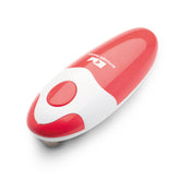 Kitchen Mama front view red showing compact, easy-to-use opener and portability