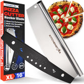 KitchenStar cortador rocker 16 pulgadas vista frontal beneficio de cortes precisos