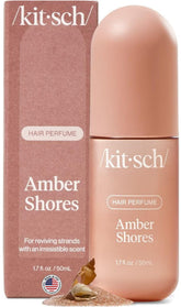Kitsch Amber Shores frasco frontal 50 mL mostrando diseño práctico y portable
