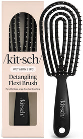 Kitsch cepillo frontal mostrando diseño negro y agarre cómodo