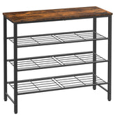 Kitsure shoe rack front view showing organized shoes and compact benefit