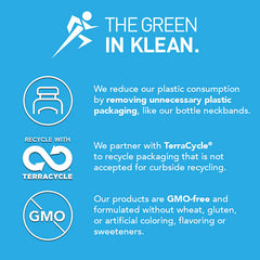 Klean Athlete primer plano de la textura de la cápsula vegetarianas y seguridad