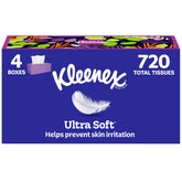 Kleenex caja frontal mostrando marca y capacidad, conveniencia en el hogar