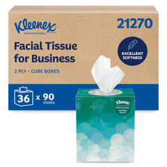 Kleenex caja frontal mostrando diseño y fácil extracción