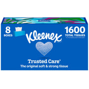 Kleenex caja frontal mostrando diseño y marca, práctico y decorativo