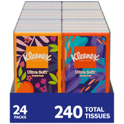 Kleenex front packaging showing 72 travel packs and product branding for convenience