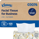 Kleenex front packaging showing brand and neat box, signals quality