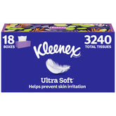 Kleenex Ultra Soft front box showing brand and quick supply benefit