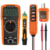 Klein Tools MM320KIT front view showing entire test kit for professional troubleshooting