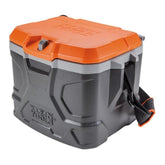 Klein Tools front view showing rugged cooler and compact capacity benefit