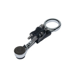 KLEIN TOOLS vista frontal mini carraca con almacenamiento integrado y perfil delgado