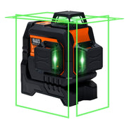 Klein Tools 93CPLG vista frontal mostrando líneas verdes nítidas y carcasa resistente