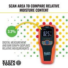 Klein Tools ET140 held in hand to show scale and portability for fieldwork