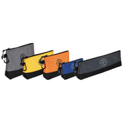 Klein Tools front packaging showing five colored stand-up zipper bags and benefits