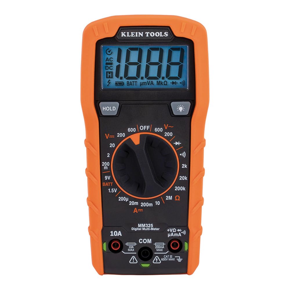 Klein Tools MM325 front panel showing dial and display for fast readings
