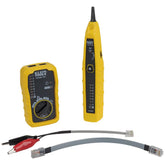 Klein Tools tone generator front view showing controls and connectors for fast setup