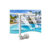 klleyna front view installed in pool showing dramatic dual waterfall and enhanced cooling