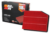 K&N filtro KNA-5083 vista frontal del empaque mostrando ajuste y durabilidad