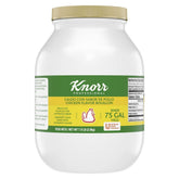 Knorr tarro frente mostrando etiqueta y beneficio de sabor consistente
