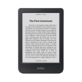 Kobo Clara BW front view showing compact black eReader and clear display benefit