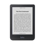 Kobo Clara BW front view showing compact black eReader and clear display benefit