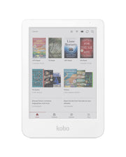 Kobo Clara Colour front view showing compact design and white finish, great portability