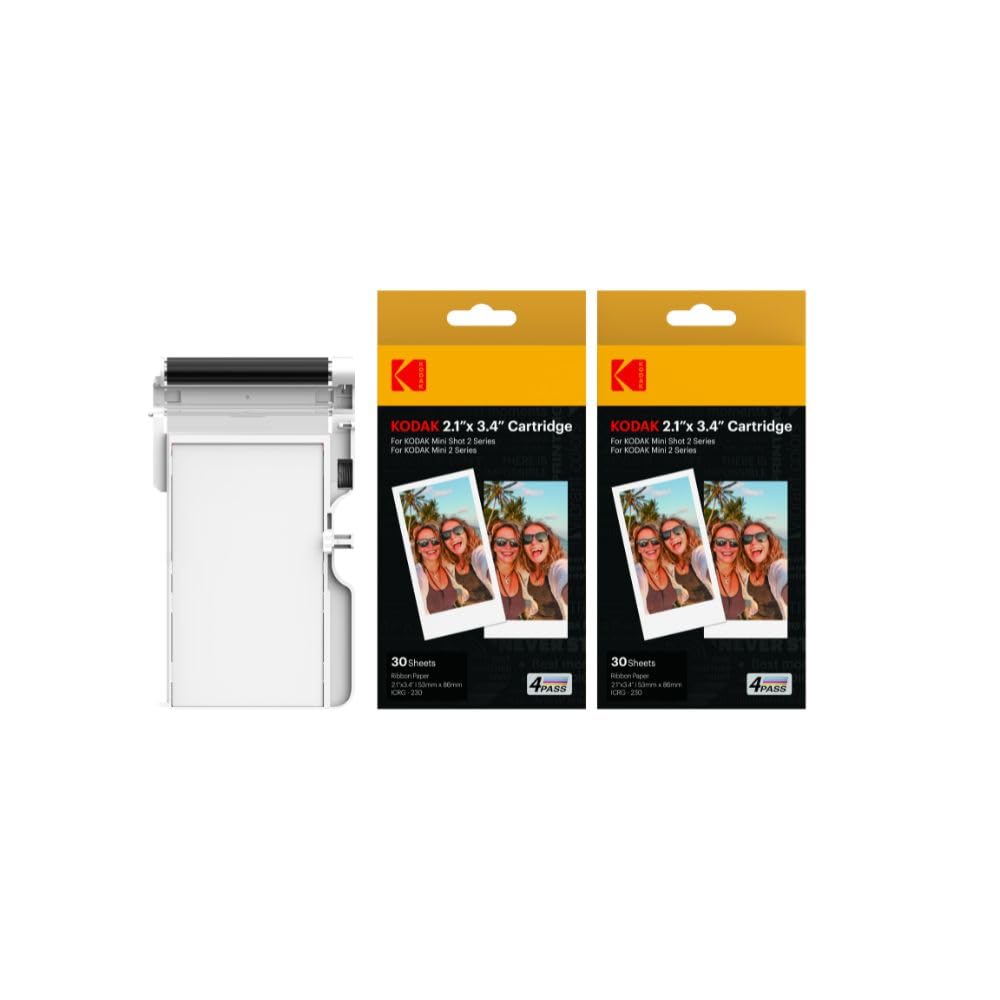 KODAK cartucho frontal del paquete mostrando diseño y capacidad