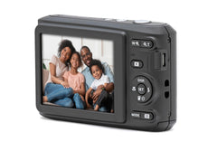 KODAK PIXPRO FZ45 held in hand showing pocketable size and travel convenience