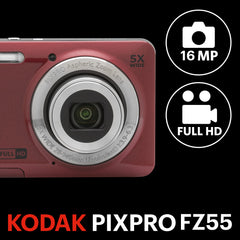 KODAK PIXPRO FZ55 pantalla LCD 2,7" para revisión rápida de fotos