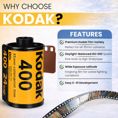 Eastman Kodak Company Ultramax 400 film leader showing spool and markings