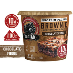 Kodiak Cakes brownie textura interna con trozos de chocolate y humedad
