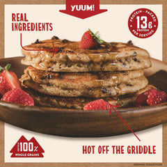 Kodiak Cakes hotcakes apilados con chispas, energía y saciedad