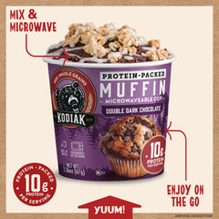 Kodiak Cakes muffin cocido en taza listo para comer, disfrute rápido