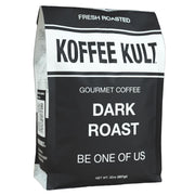 Koffee Kult frente del empaque mostrando 32oz y frescura