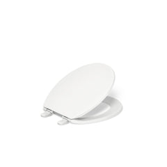 KOHLER Brevia vista frontal del asiento blanco mostrando forma redonda y acabado