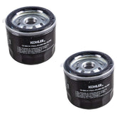 Kohler filtro de aceite frontal en empaque original mostrando autenticidad y ajuste seguro