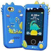 KOKODI front view in blue showing touchscreen and icons, encouraging independent play