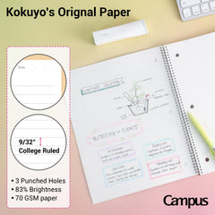 KOKUYO textura de papel Campus para escritura suave