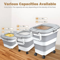 Komzon clear top hatch open revealing easy visual check and quick scooping advantage