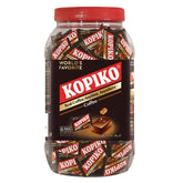 Kopiko frasco frontal con caramelos cappuccino ideal para oficina y viajes
