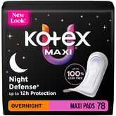 Kotex paquete frontal 78 unidades mostrando cantidad y diseño práctico