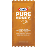 Kraft honey front packaging showing brand and packet count, convenient portioning