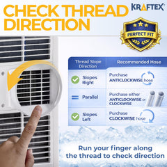 Manguera Kraftex totalmente extendida a 80 pulgadas para mayor alcance en instalaciones