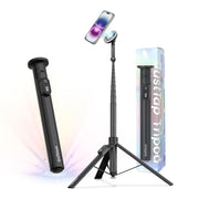 KraftGeek JustTap tripod front view showing compact folded design and portability