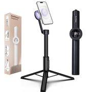 KraftGeek tripod front view showing compact folded design and brand benefits