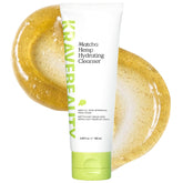 KraveBeauty limpiador matcha hemp frente, envase claro y beneficios hidratantes